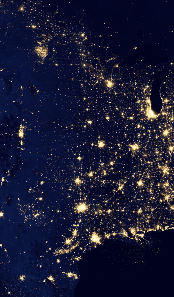 Вид на США из космоса