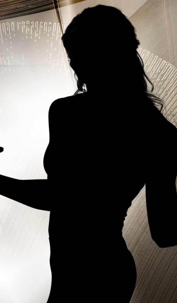 Силуэт девушки занимающейся фитнесом