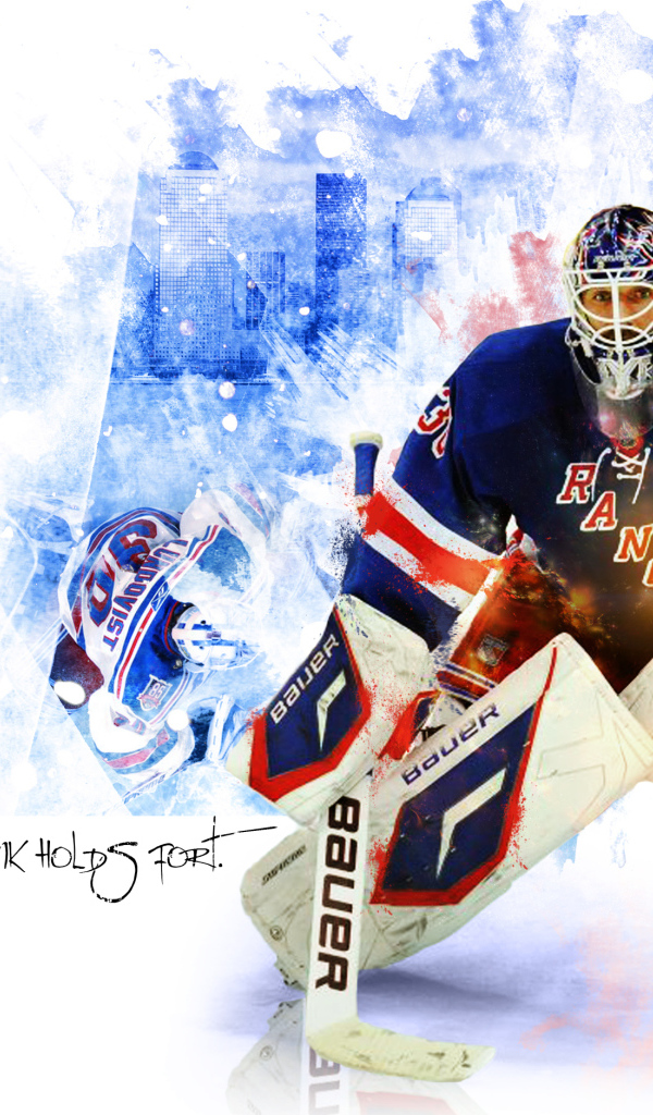 Хенрик Лундквист охраняет свой ворота