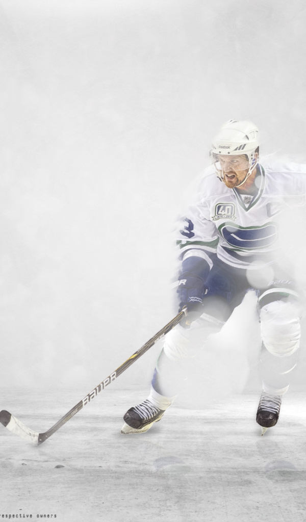 Хоккеист Хенрик Седин на льду