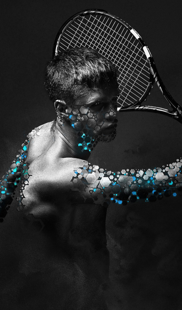 Мужчина с ракеткой