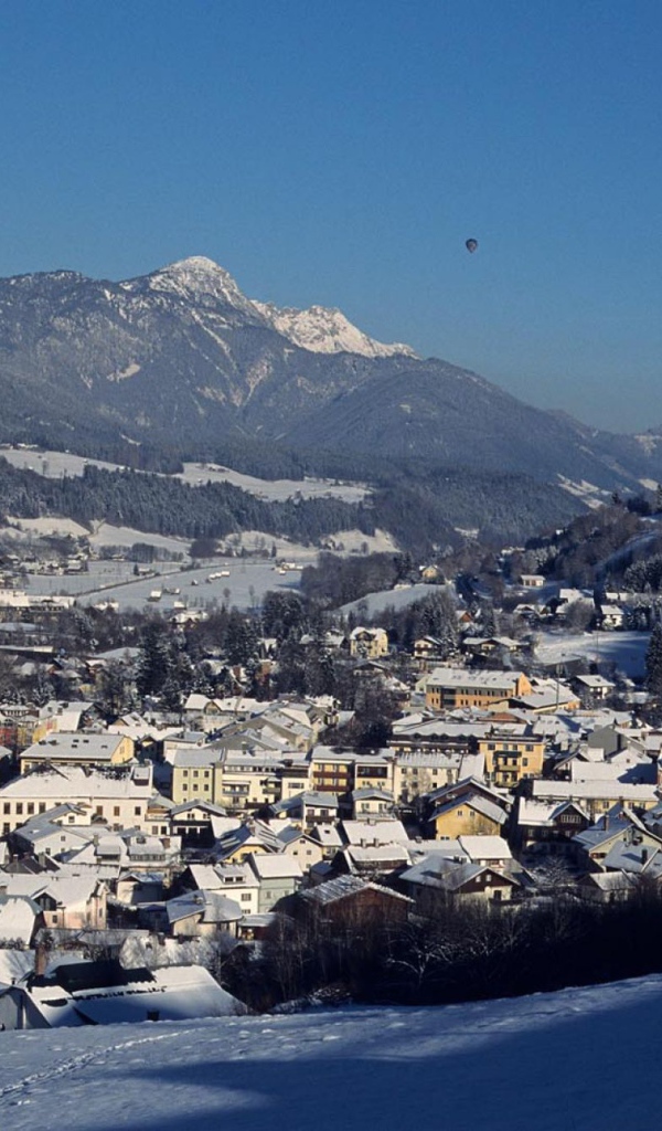 Город на горнолыжном курорте Шладминг, Австрия