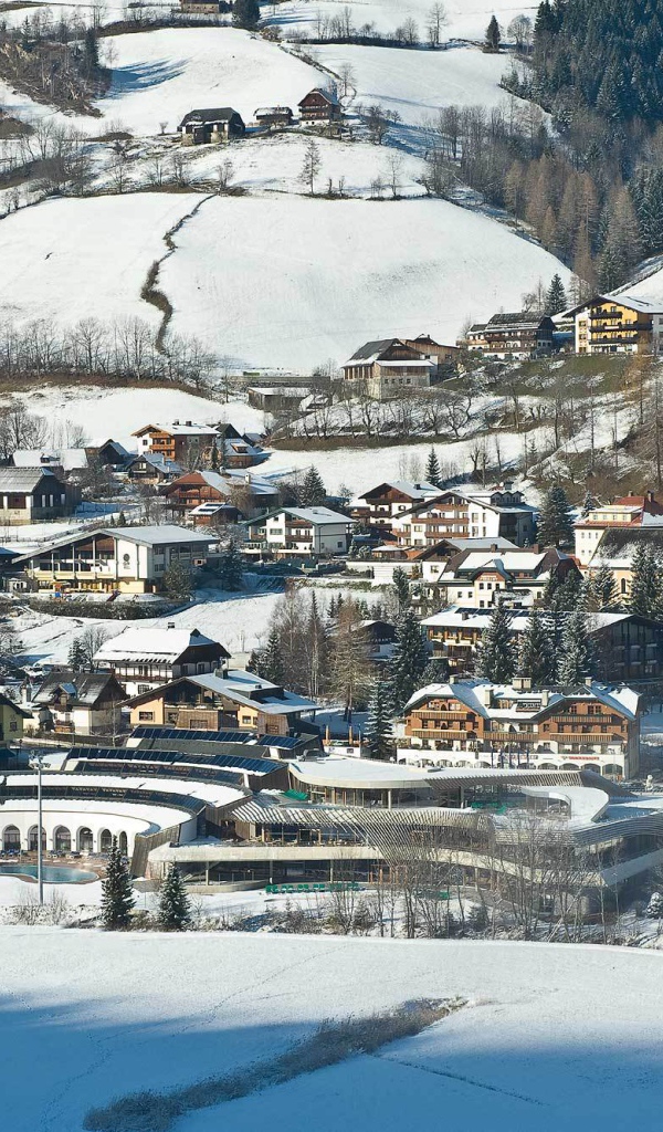 Город на горнолыжном курорте Бад Кляйнкирххайм, Австрия