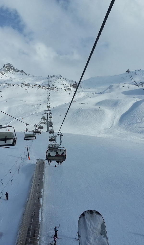 Подъемник на горнолыжном курорте Серфаус, Австрия