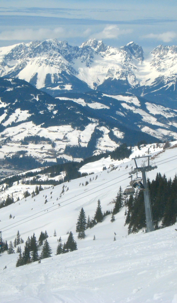 Подъемник на курорте Китцбюэль, Австрия