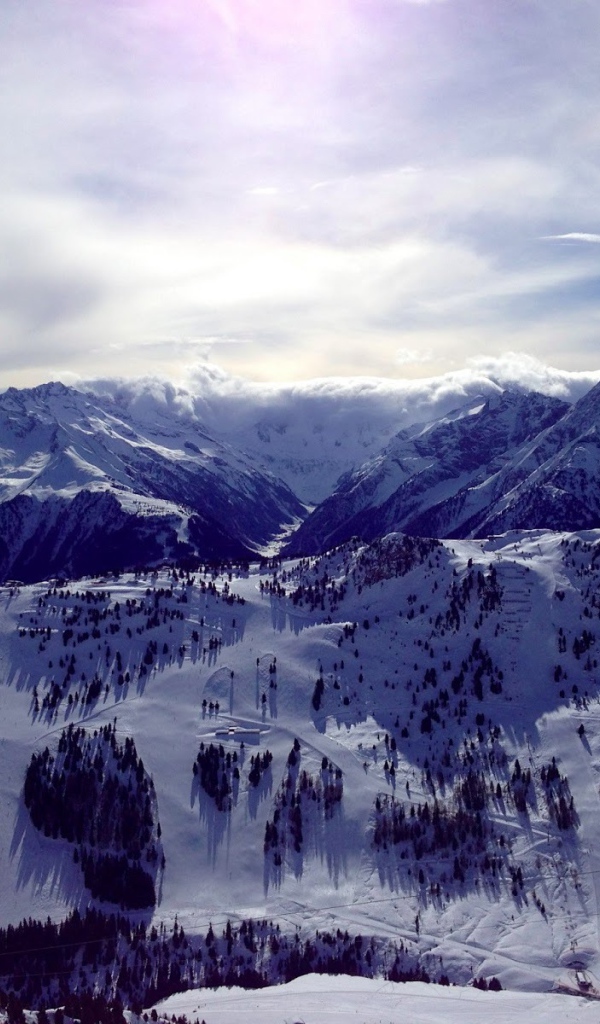 Горы на горнолыжном курорте Майрхофен, Австрия