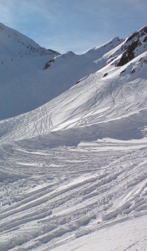 Горный склон на горнолыжном курорте Зёльден, Австрия