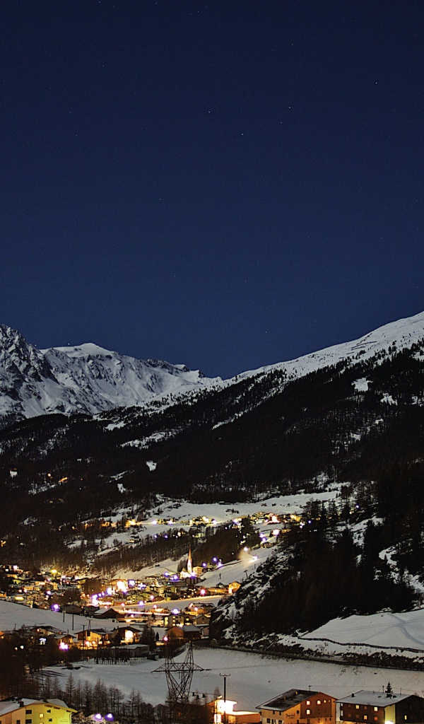 Ночь на горнолыжном курорте Зёльден, Австрия