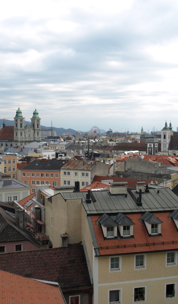 Панорама города Линц, Австрия
