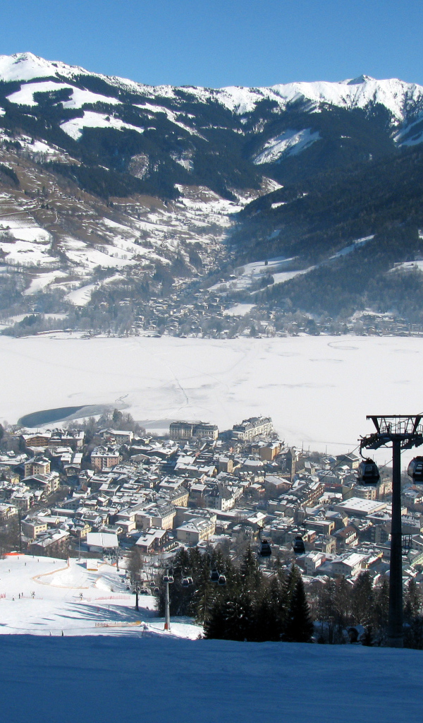 Панорама на курорте Цель-ам-Зее, Австрия