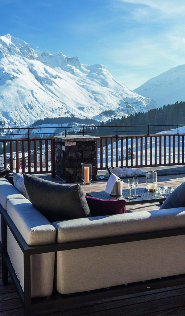 Ресторан на горнолыжном курорте Лех, Австрия