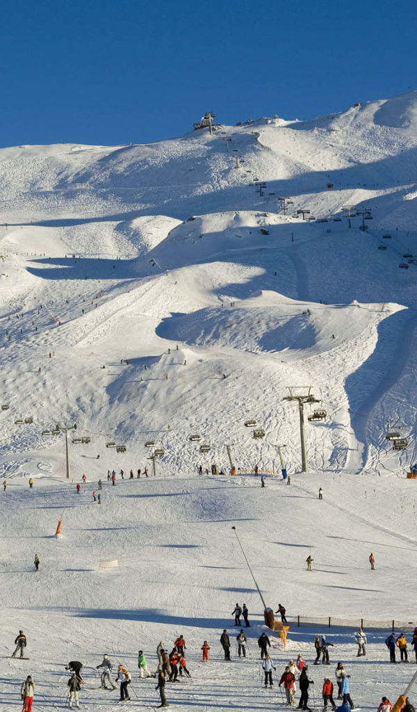 Лыжная трасса на горнолыжном курорте Ишгль, Австрия