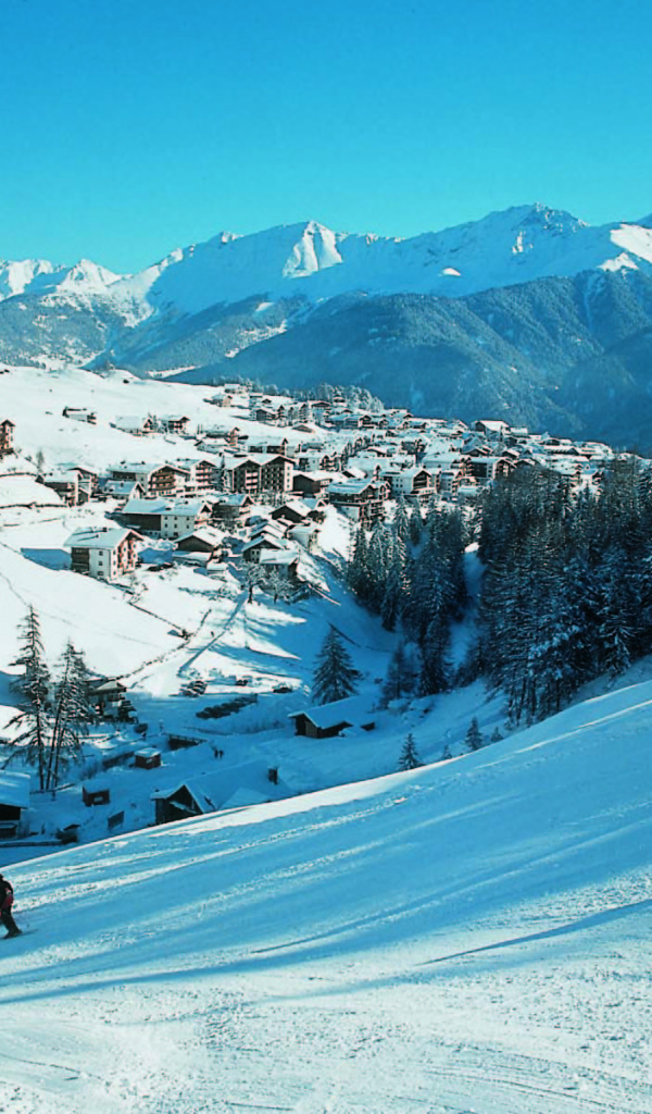 Лыжная трасса на горнолыжном курорте Серфаус, Австрия