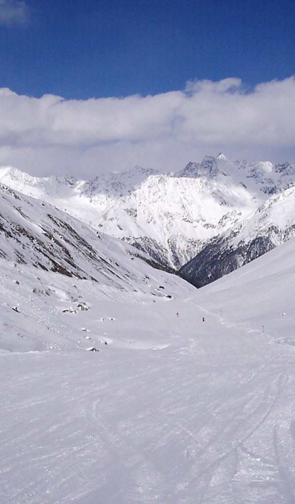 Лыжная трасса на горнолыжном курорте Зёльден, Австрия