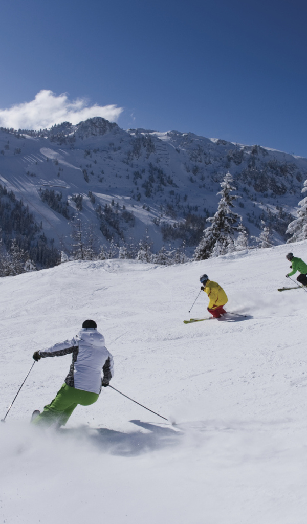 Катание на лыжах на горнолыжном курорте Майрхофен, Австрия