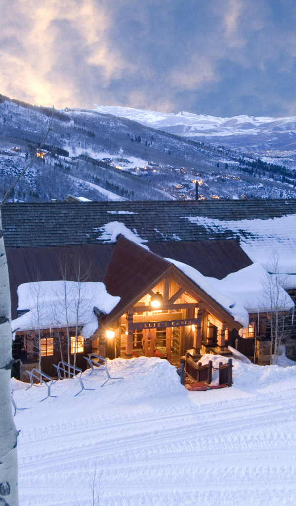 Закат на горнолыжном курорте Лех, Австрия