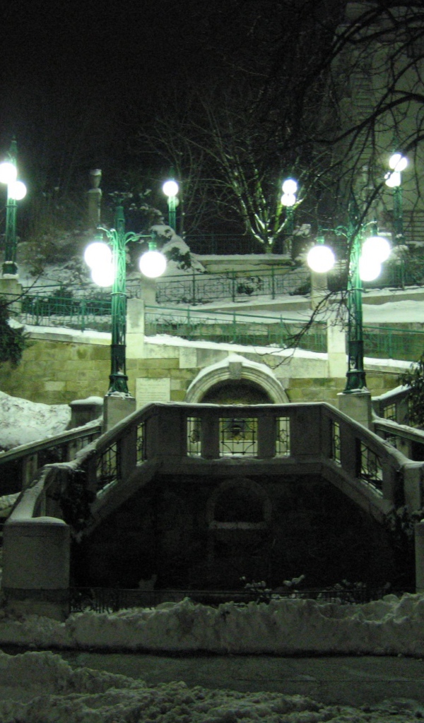 Зимний парк в городе Вена, Австрия