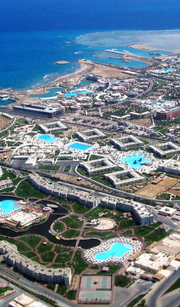 Панорама на курорте Хургада, Египет