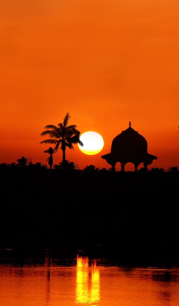 Закат на реке Нил, Египет