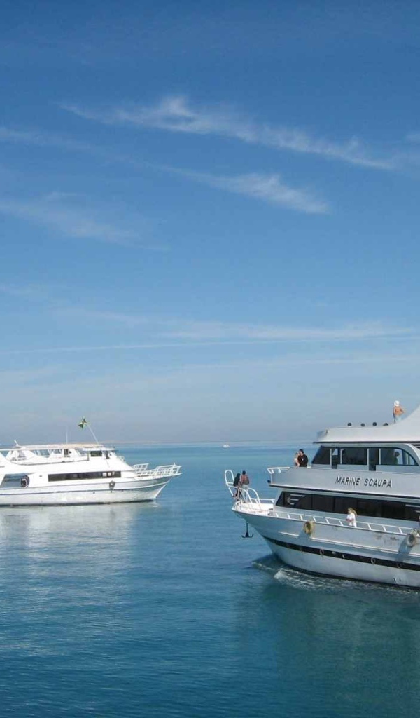 Yacht near the shore resort of El Quseir, Egypt