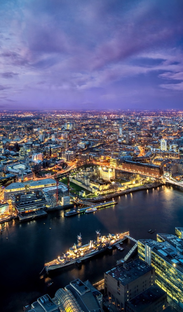 Ночные огни в Лондоне