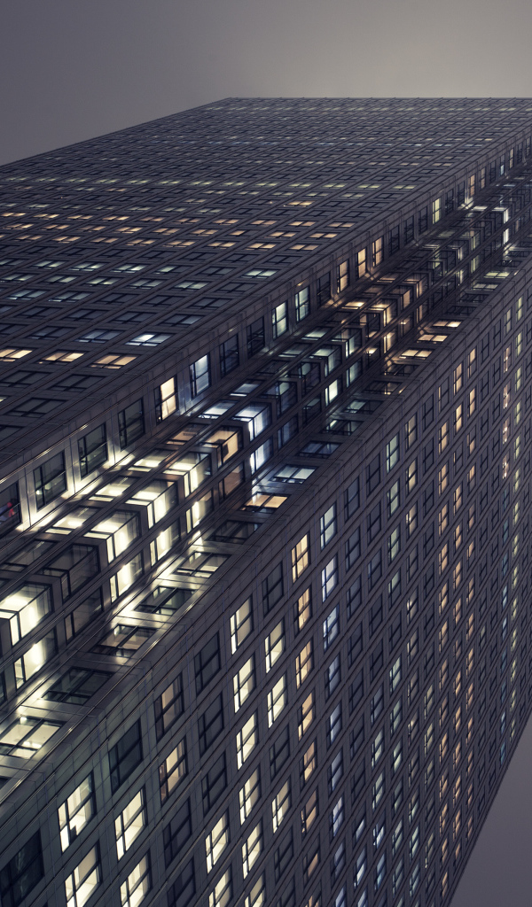 Офисы Лондона ночью, Англия