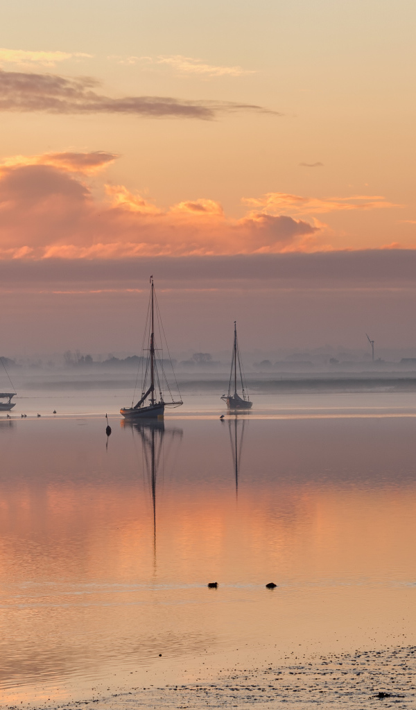 Восход солнца над Молдон, Эссекс, Великобритания