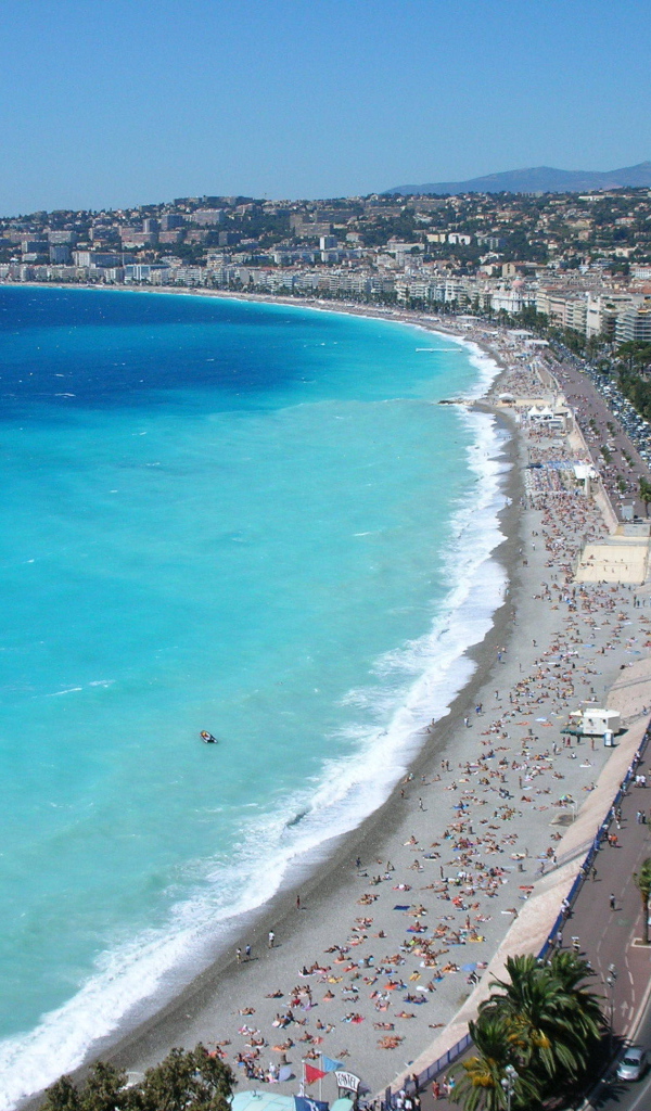 Лазурный берег в городе Ницца, Франция