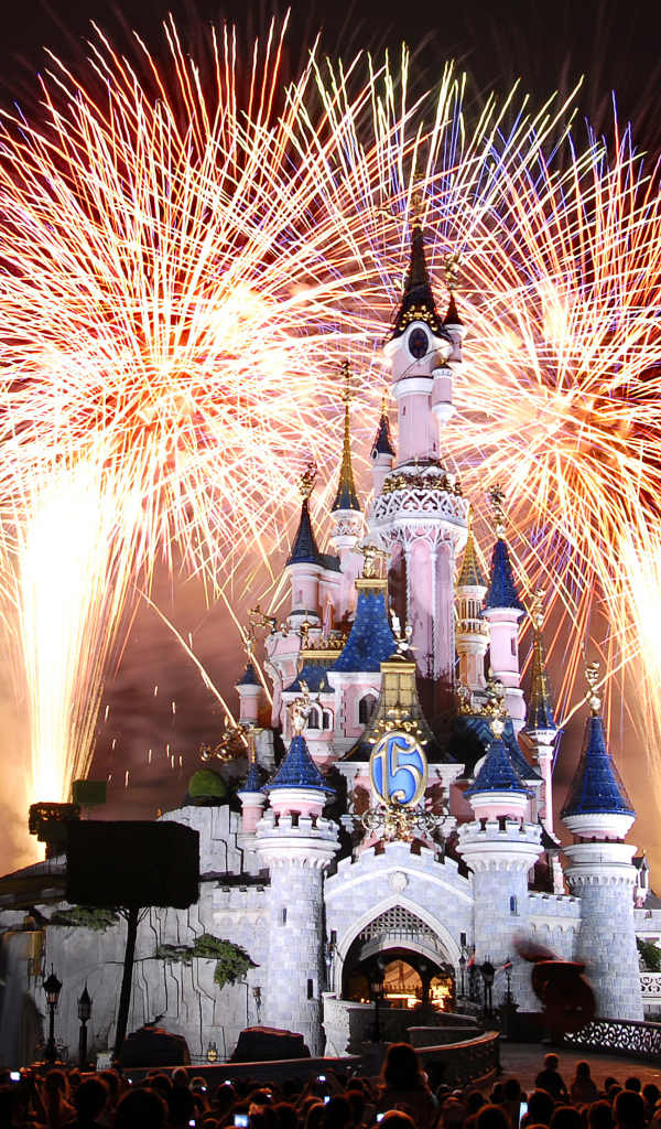 Fireworks at Disneyland, France