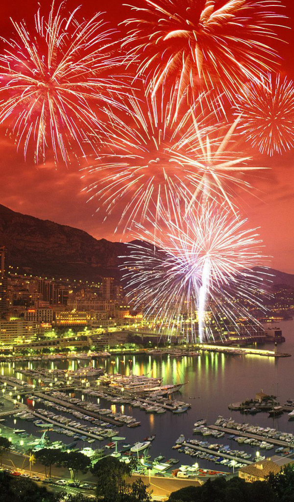 Фейерверк в Монте-Карло, Франция