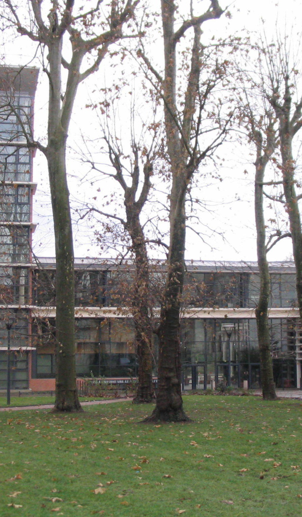 Стеклянное здание в городе Виши, Франция