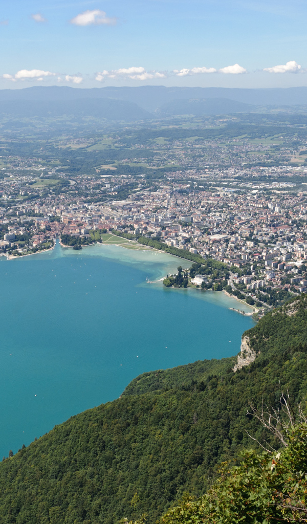 Панорама в городе Аннеси, Франция