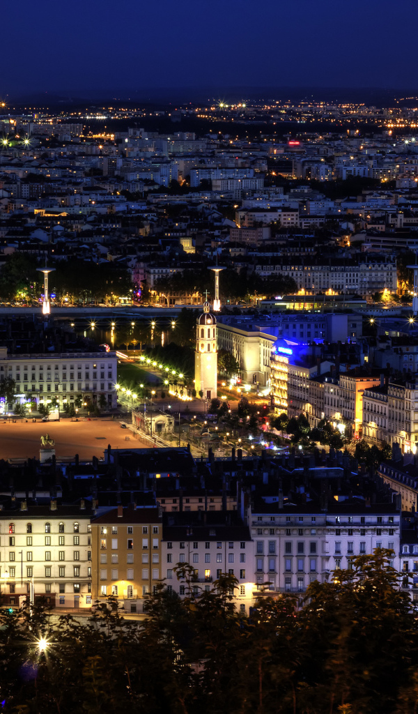 Панорама в городе Лион, Франция