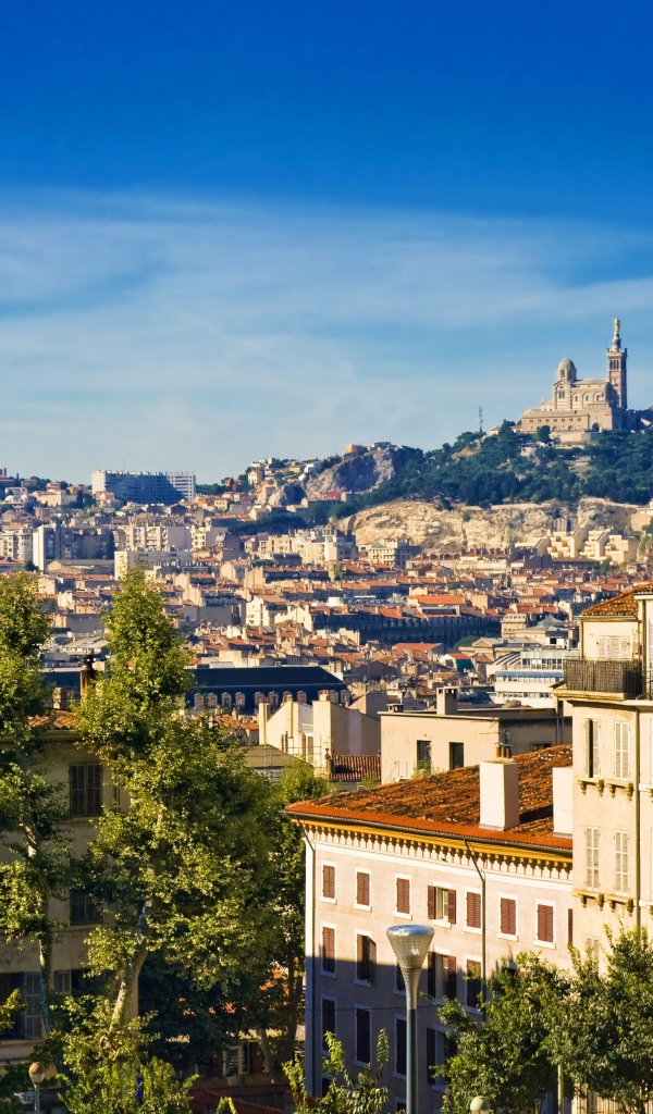 Панорама в городе Марсель, Франция