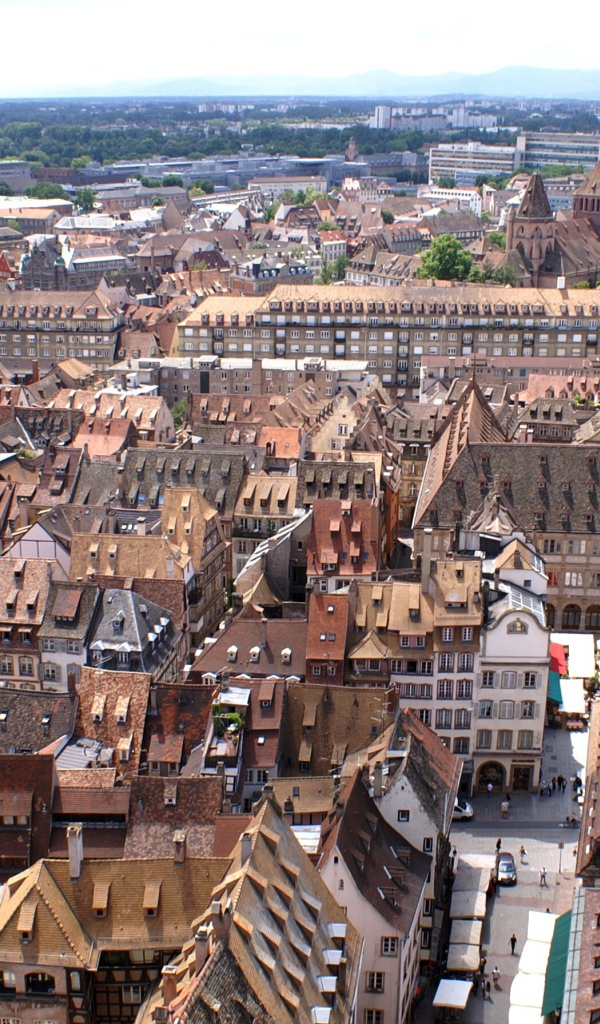 Панорама в городе Страсбург, Франция