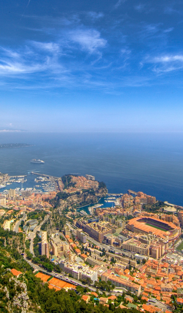 Панорама города в Монте-Карло, Франция