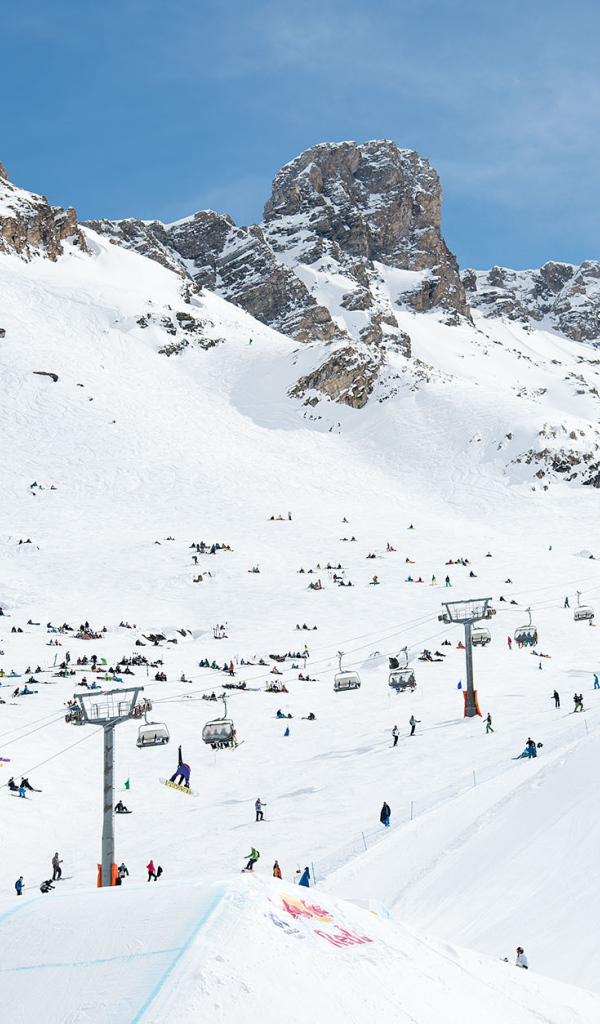 Лыжная трасса на горнолыжном курорте Тинь, Франция