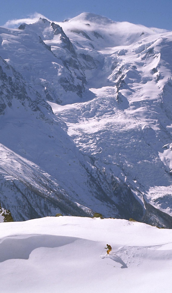 Катание на лыжах на курорте Шамони, Франция