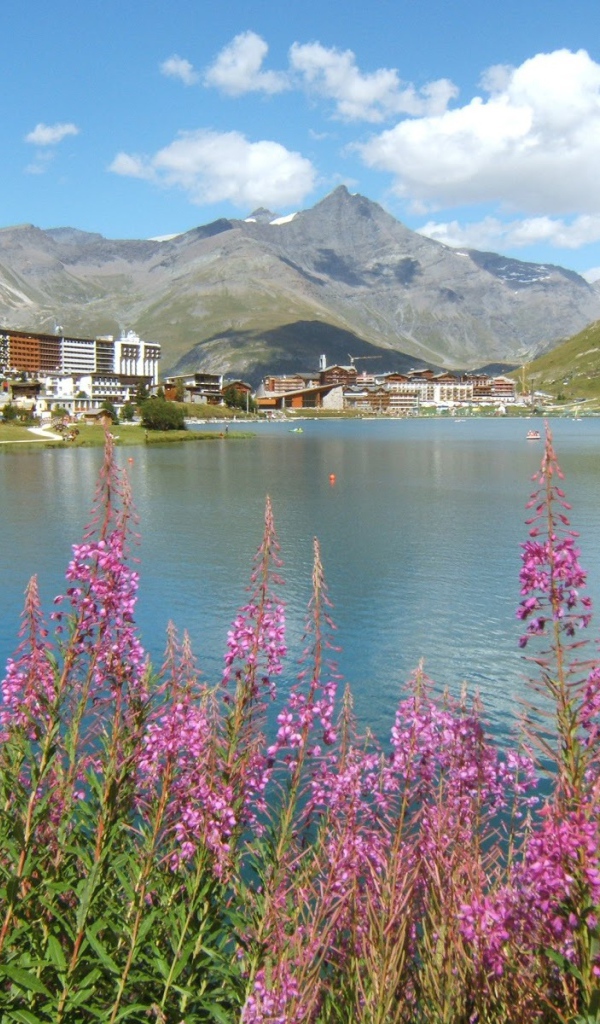 Летний пейзаж на горнолыжном курорте Тинь, Франция