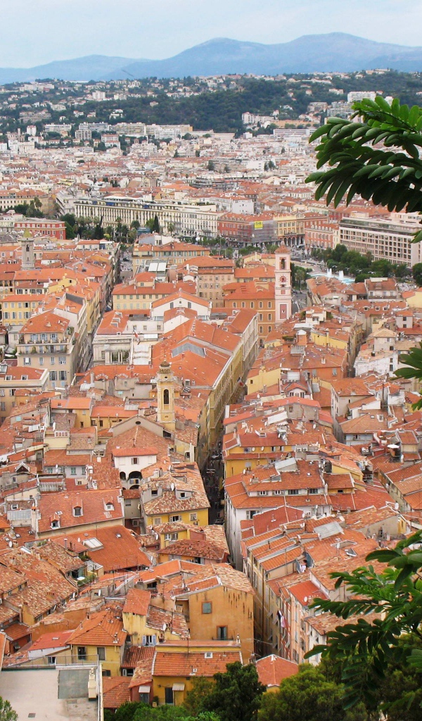 Панорама в городе Ницца, Франция