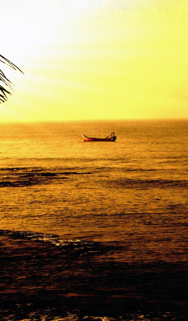 Закат на пляже в Гоа