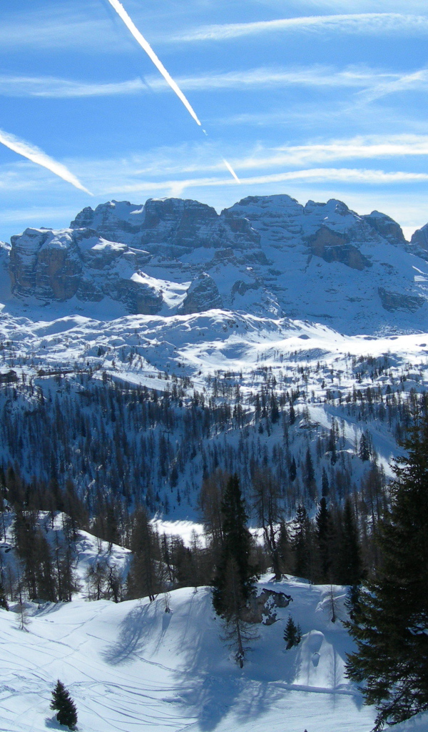 Альпы на горнолыжном курорте Мадонна ди Кампильо, Италия