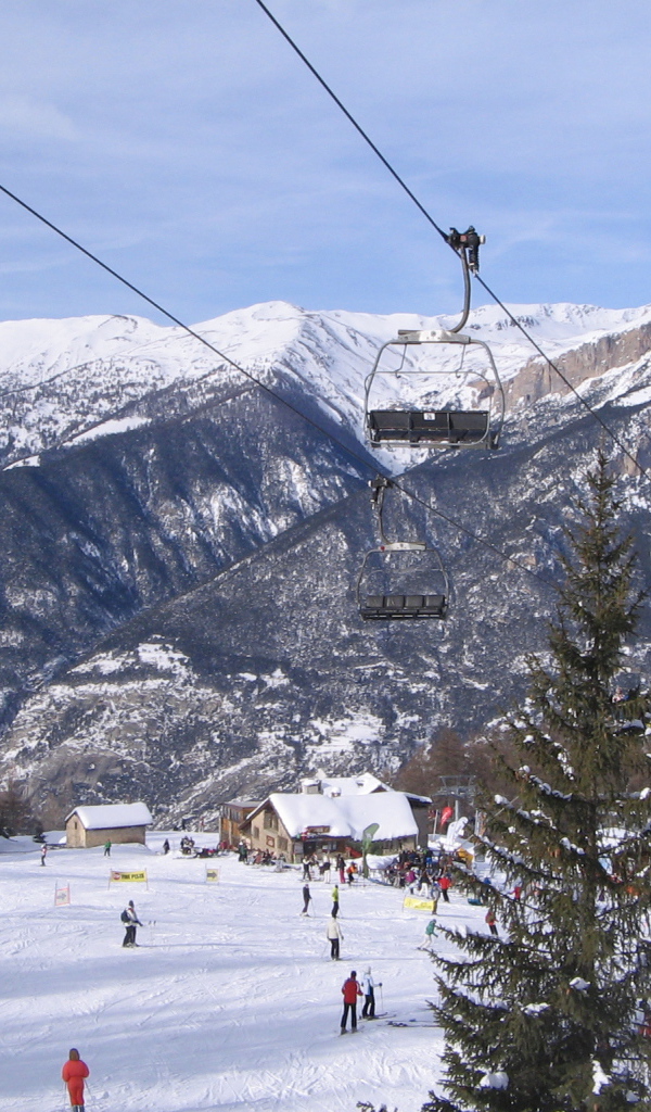 Lift at ski resort Sestriere, Italy