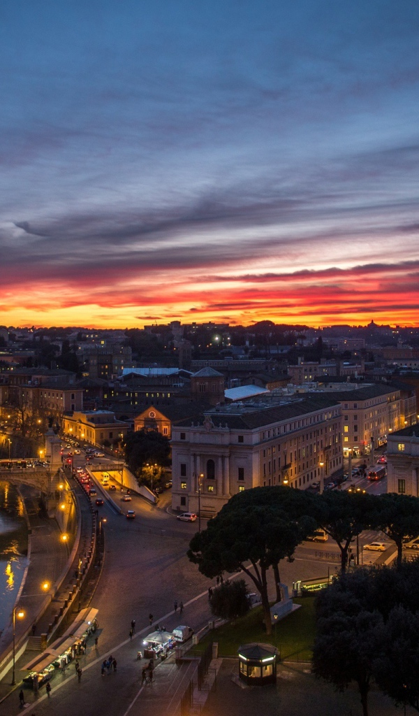 Закат в Риме, Италия