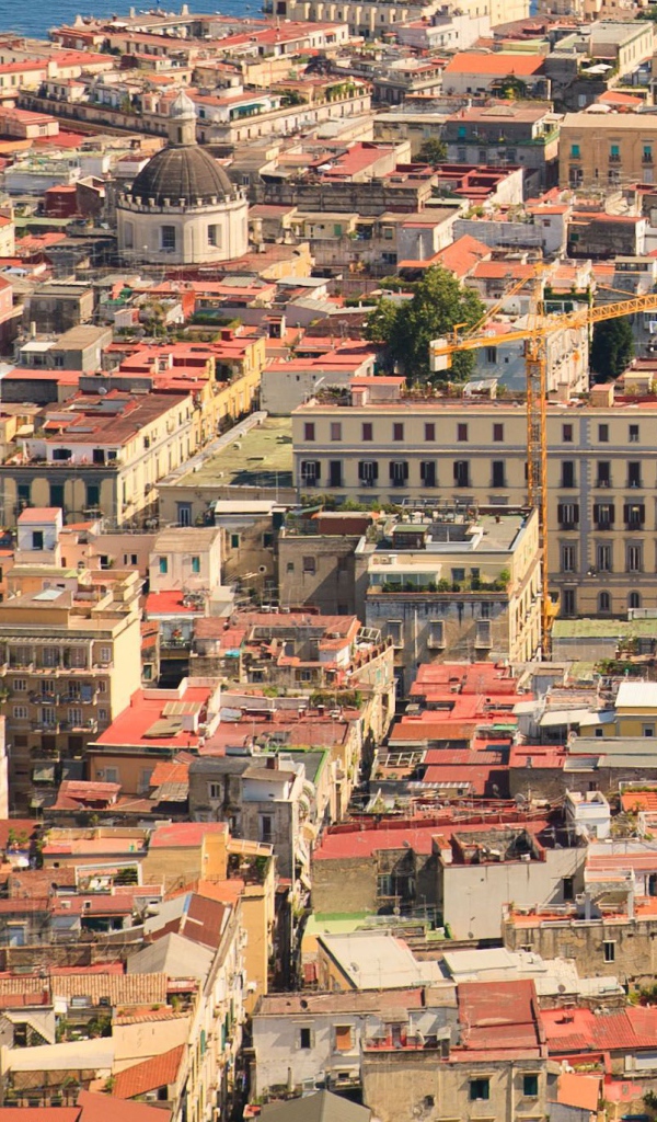 Вид со стены крепости в Неаполе, Италия