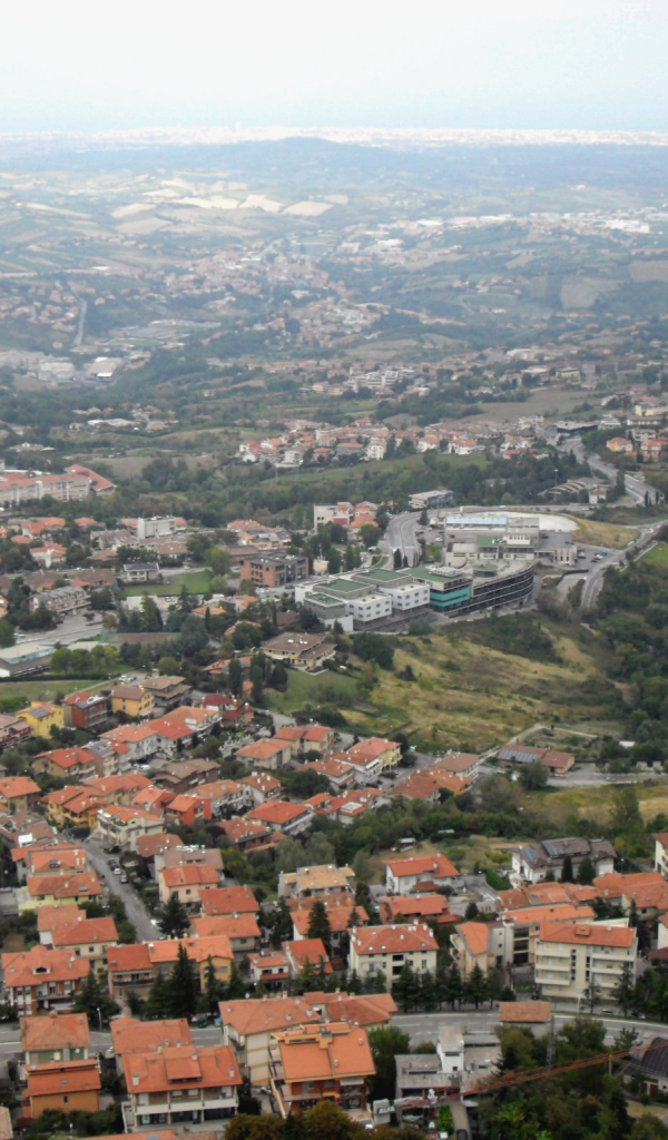 Вид с холма в Сан Марино, Италия