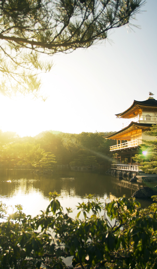 Сумерки в городе Киото, Япония