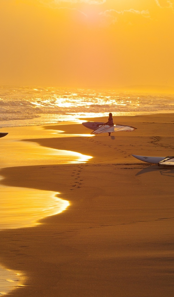 Закат на пляже в Перу