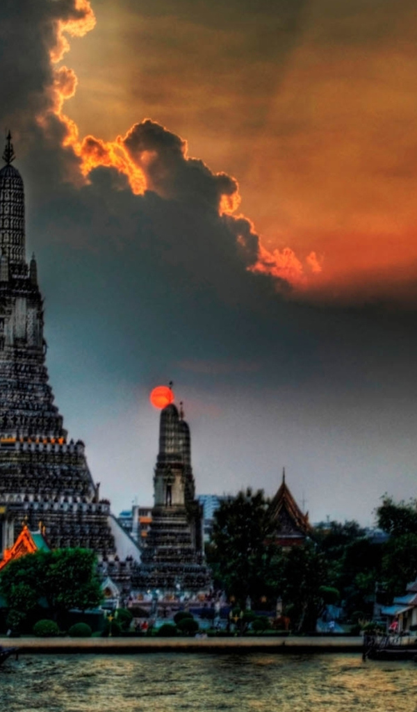 Фантастический вид на храм в Бангкоке, Таиланд