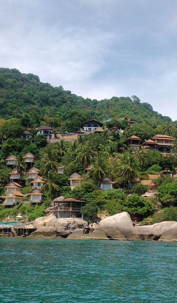 Дома на берегу на острове Тао, Таиланд